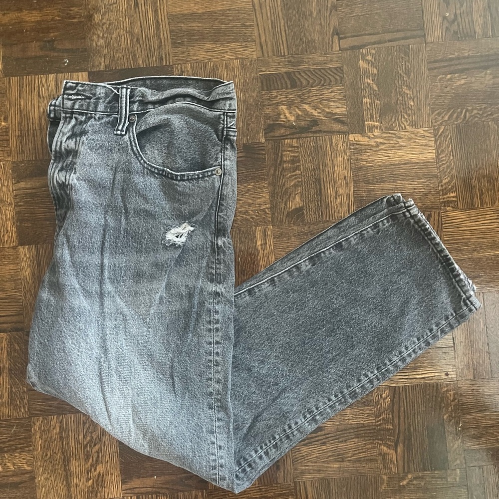 American Eagle Outfitters Black Washed Jeans - 34 Waist x 32 Length